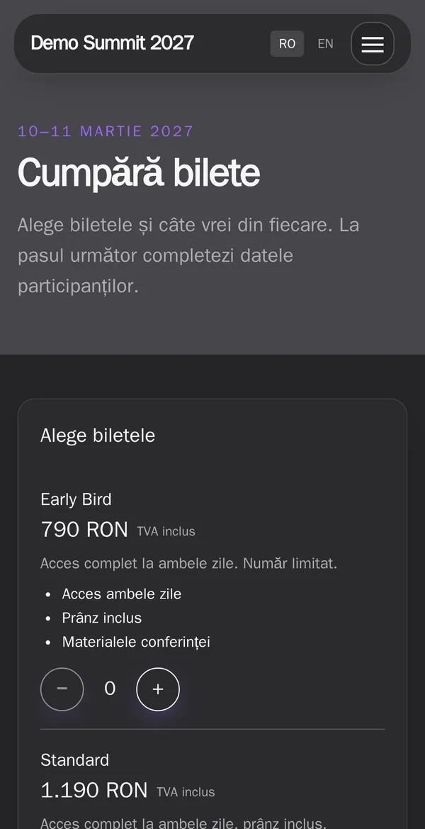 Cumpărarea biletelor