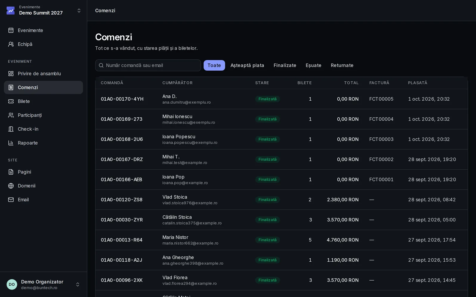 Tickets and payments